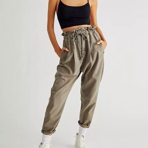 L Free People Margate Green Trouser Pants